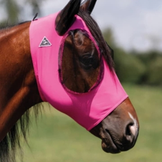 Máscara antimoscas PROFESSIONAL´S CHOICE comfort fit, con orejas, color rosa flúor, talla PONY - Imagen 1